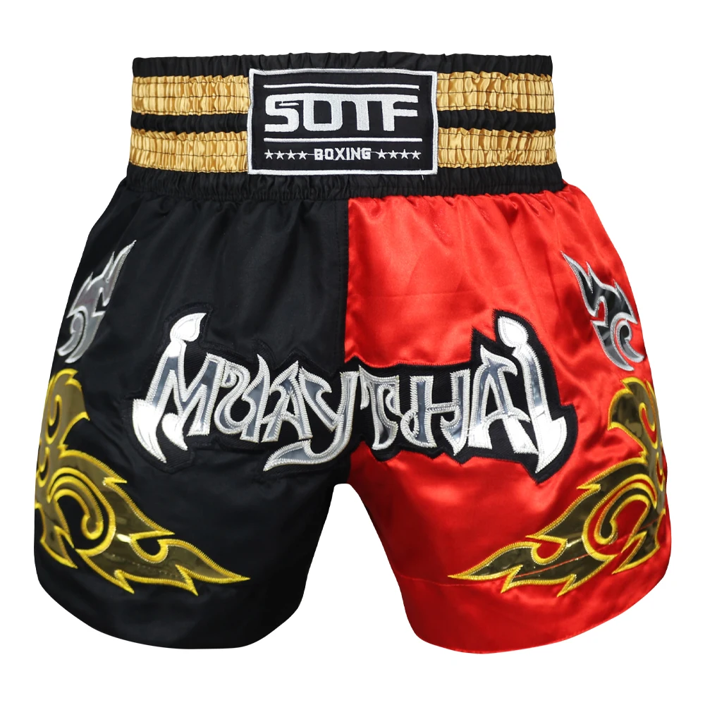 Pantaloni da boxe da uomo stampa pantaloncini MMA kickboxing Fight Grappling Short Tiger Muay Thai pantaloncini da boxe abbigliamento sanda cheap mma