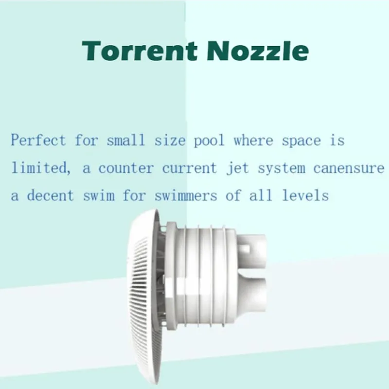 Swimming Pool Nozzle Pool Spa Water Outlet Jet Nozzle Fitting Replacement with LED Light Thread Swimming Pool Accessory