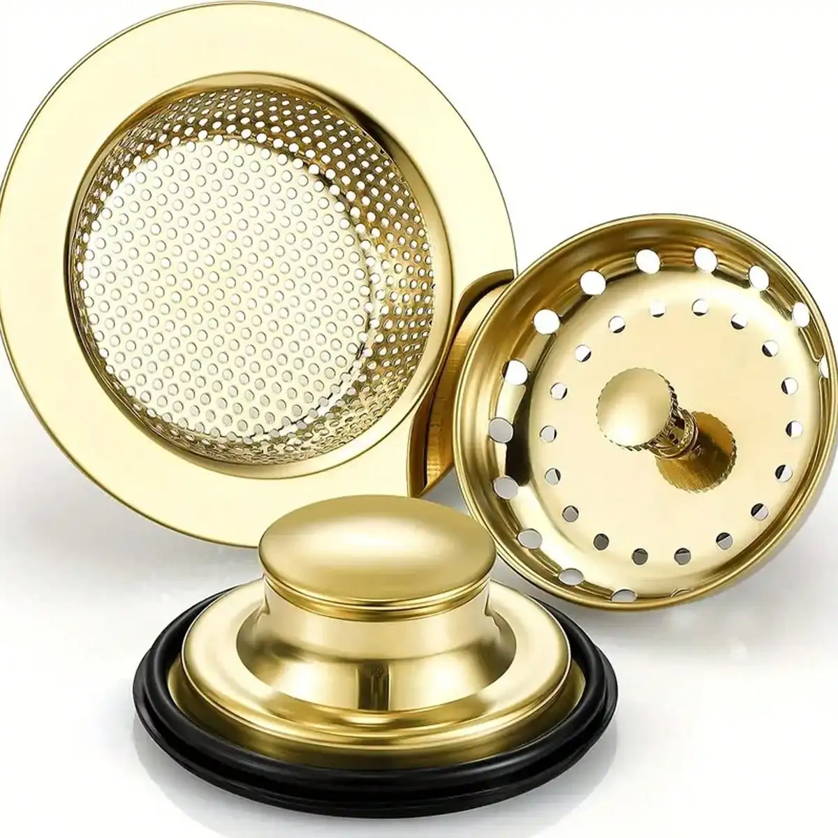 3-piece kitchen sink filter set, durable and rust-resistant, suitable for both household and commercial use.