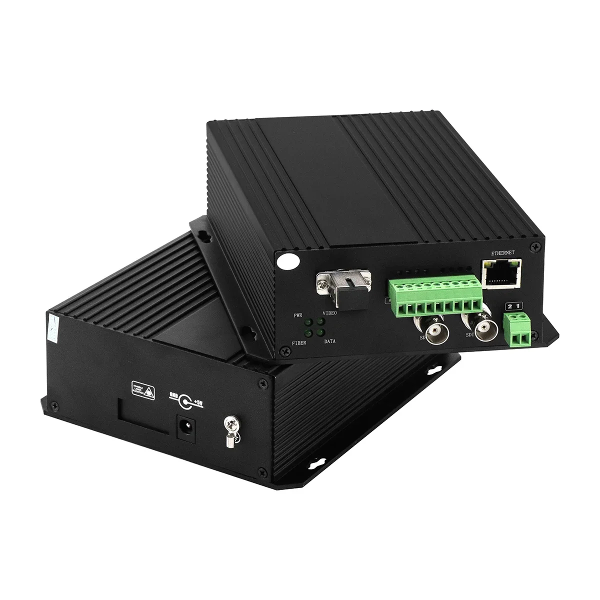 HD 3G SDI 1ch half-duplex bidi RS485 10/100M video over fiber optical converter