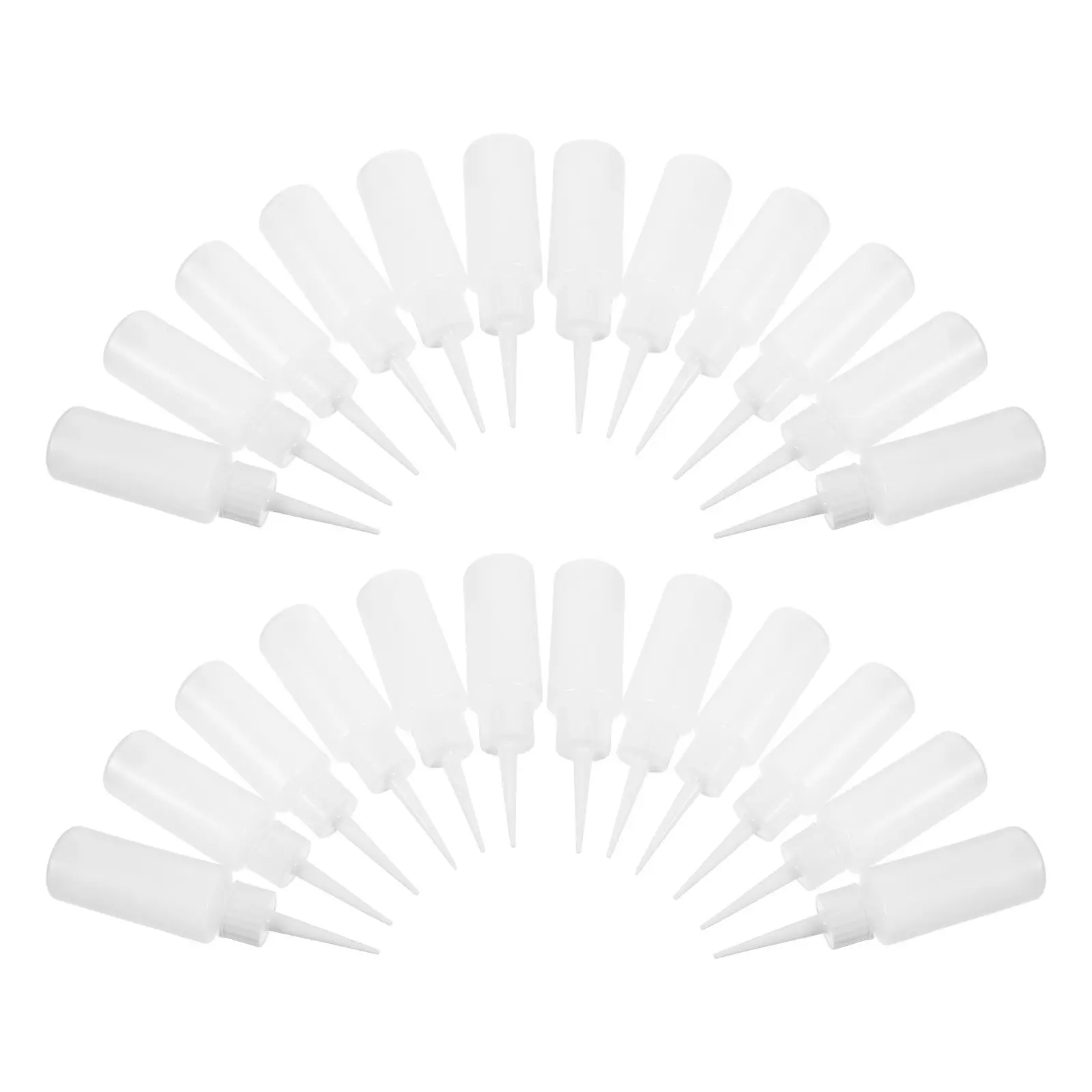 100Pcs Transparent Plastic Squeeze Bottles 50Ml Fine Needle Tip Applicator for Grout Sealing Tile Gaps in Bathroom Kitchen