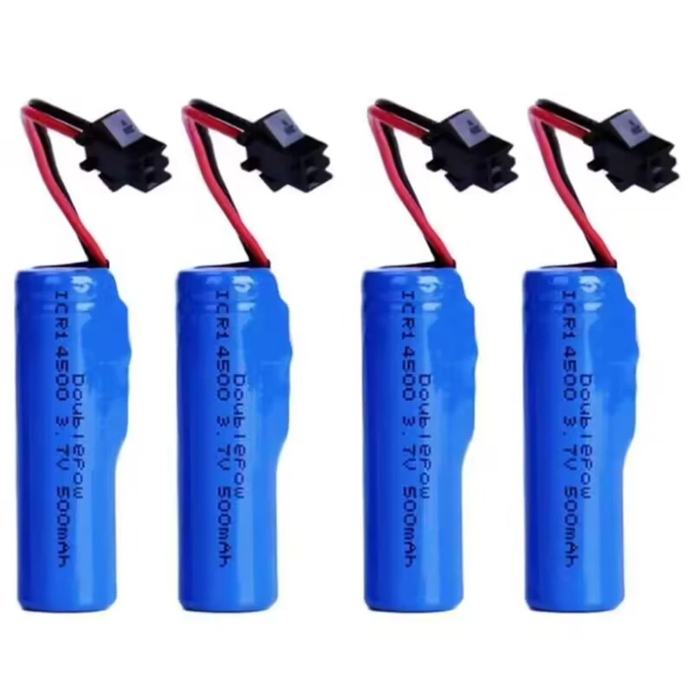 14500 rechargeable battery 3.7V 500mAh lithium battery with SM plug USB-SM charger for toy game controller