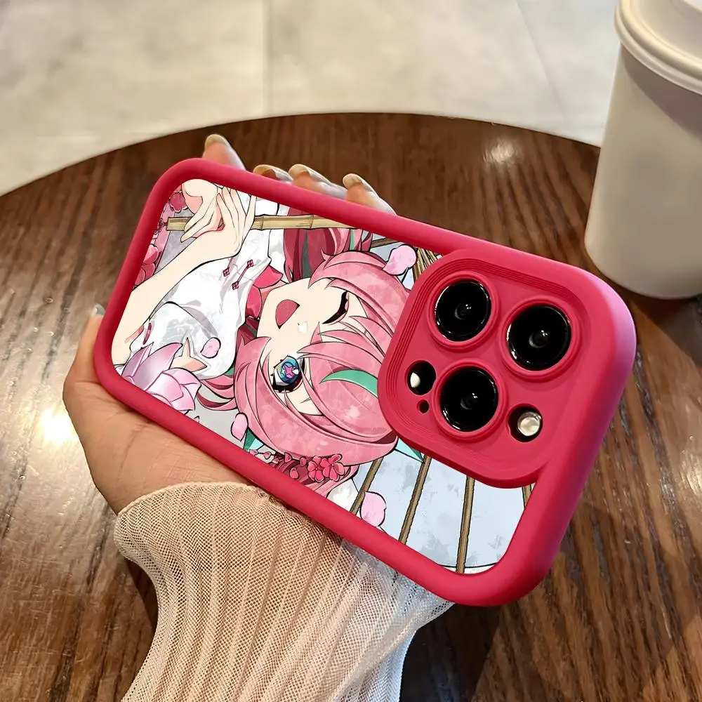 Capa de Celular ZZZ Aria para iPhone 17 16 15 14 13 12 11 Air Pro Max Plus Vermelha de TPU Macio à Prova de Choque