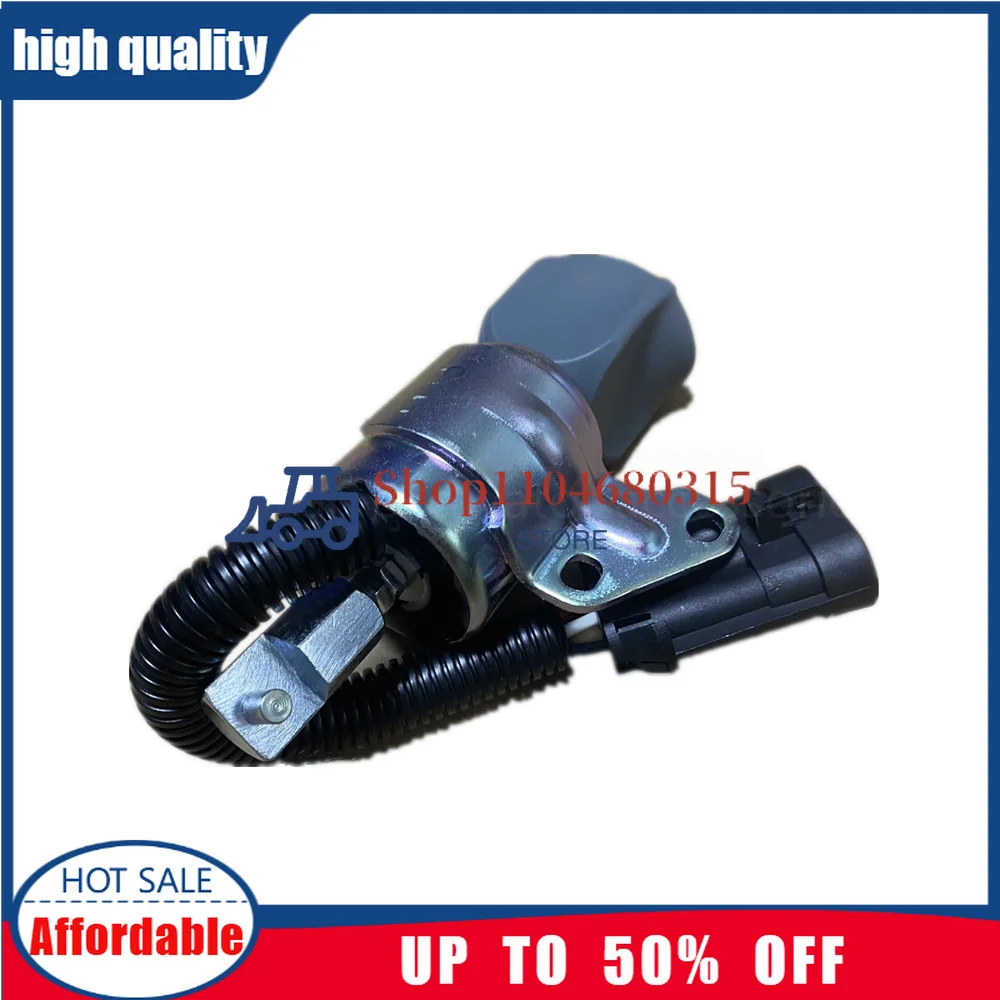 Excavator Parts 1E231-60011 For D722 Doosan DX 17 Shutdown Solenoid Valve Switch Fuel Stop Valve 1756ES