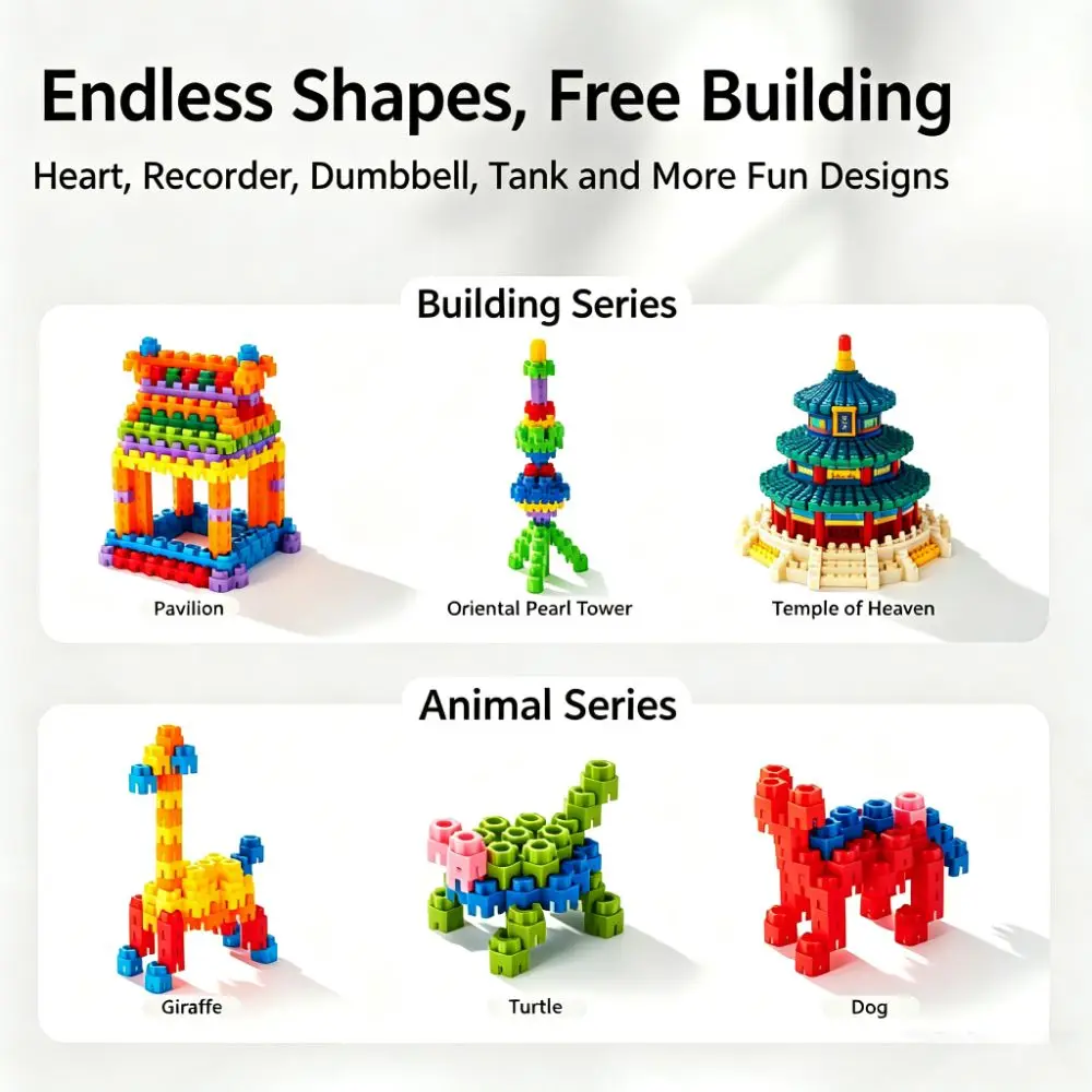 Colorful Hexagon Building Blocks Interlocking Structure Smooth Rounded Edges Interlocking Building Blocks Hexagonal Shape