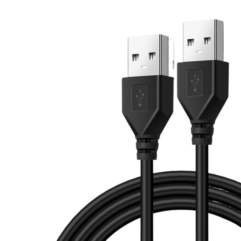 0.5m/1m/1.5m USB 2.0 A Male to A Male Data Sync Black Charger Extension Cable Cord USB Cable for PC Laptop Keyboard