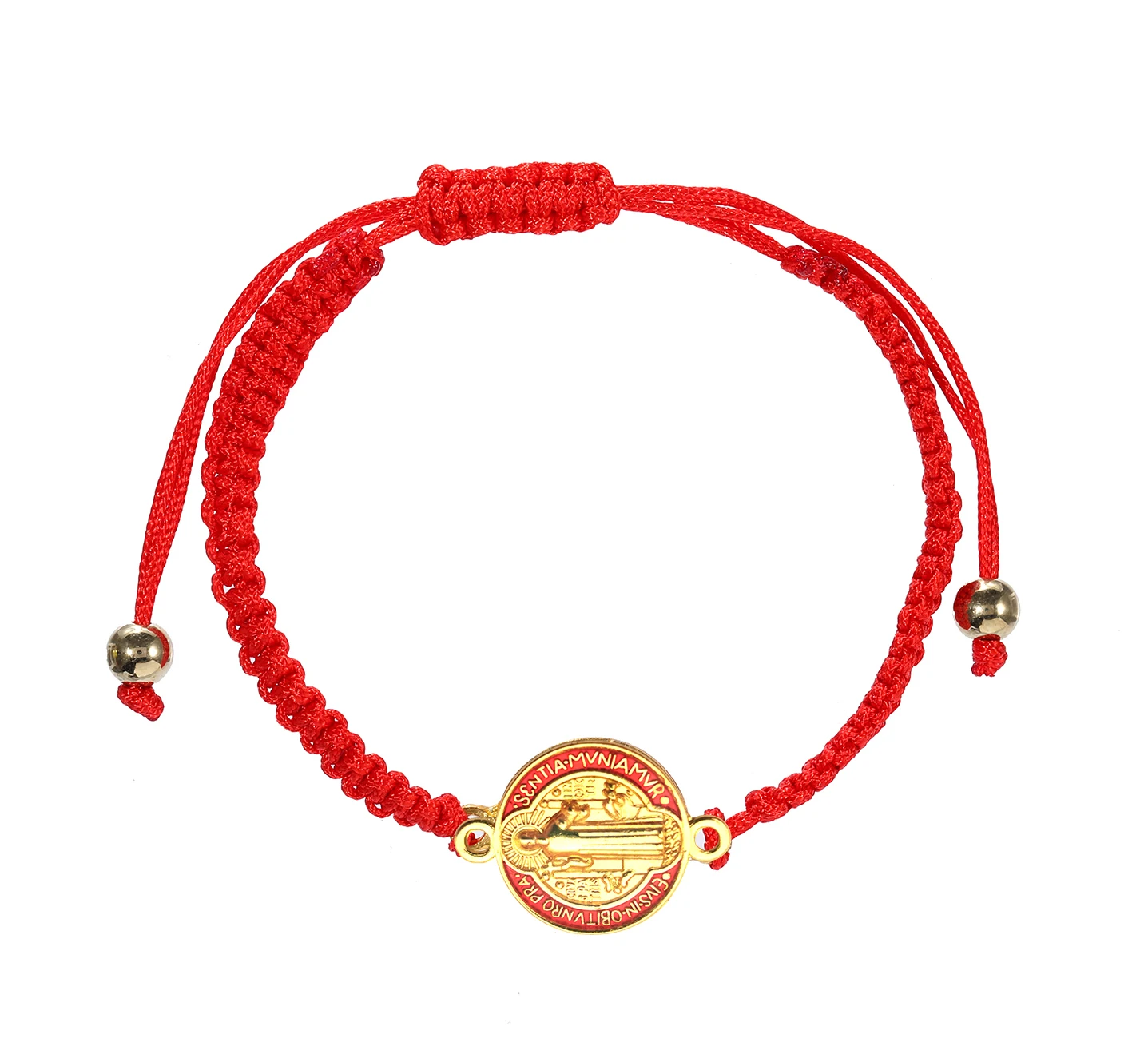 1 قطعة موضوع متعدد الألوان كريستال الخرز سانت بندكت Pulsera دي سان بينيتو قابل للتعديل سوار الصلاة هدية للنساء الرجال الفتيات