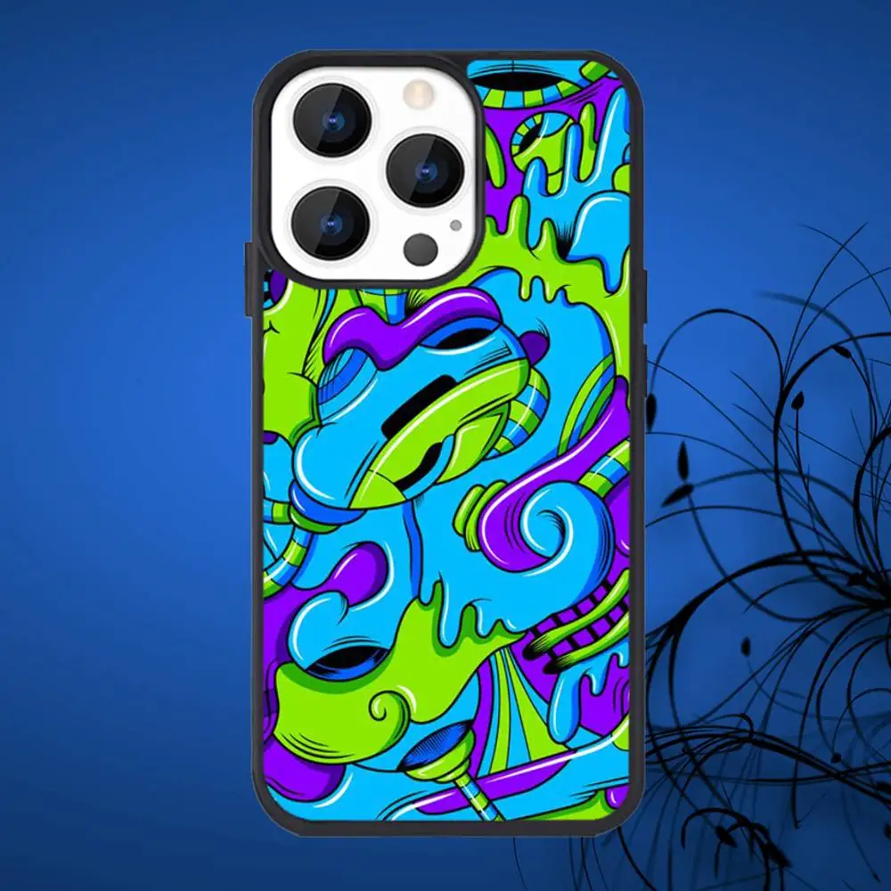 Coque de téléphone Graffiti colorée Cool pour iPhone 17,16,15,14,13,12,11,Plus,Pro,Max Mini Magsafe, charge magnétique sans fil