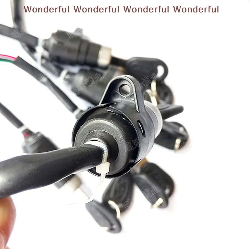 For Motorcycle Tricycle ATV Power Start Lock System Kit 70pcs Electric Tricycle Power Lock Small Head Lock Ignition Switch Set
