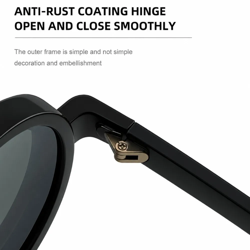 Vintage Polarizing Round Sunglasses Rotatable Elegant Adjustable Zoom Sunglasses Convenient Lightweight Stylish Sunglasses