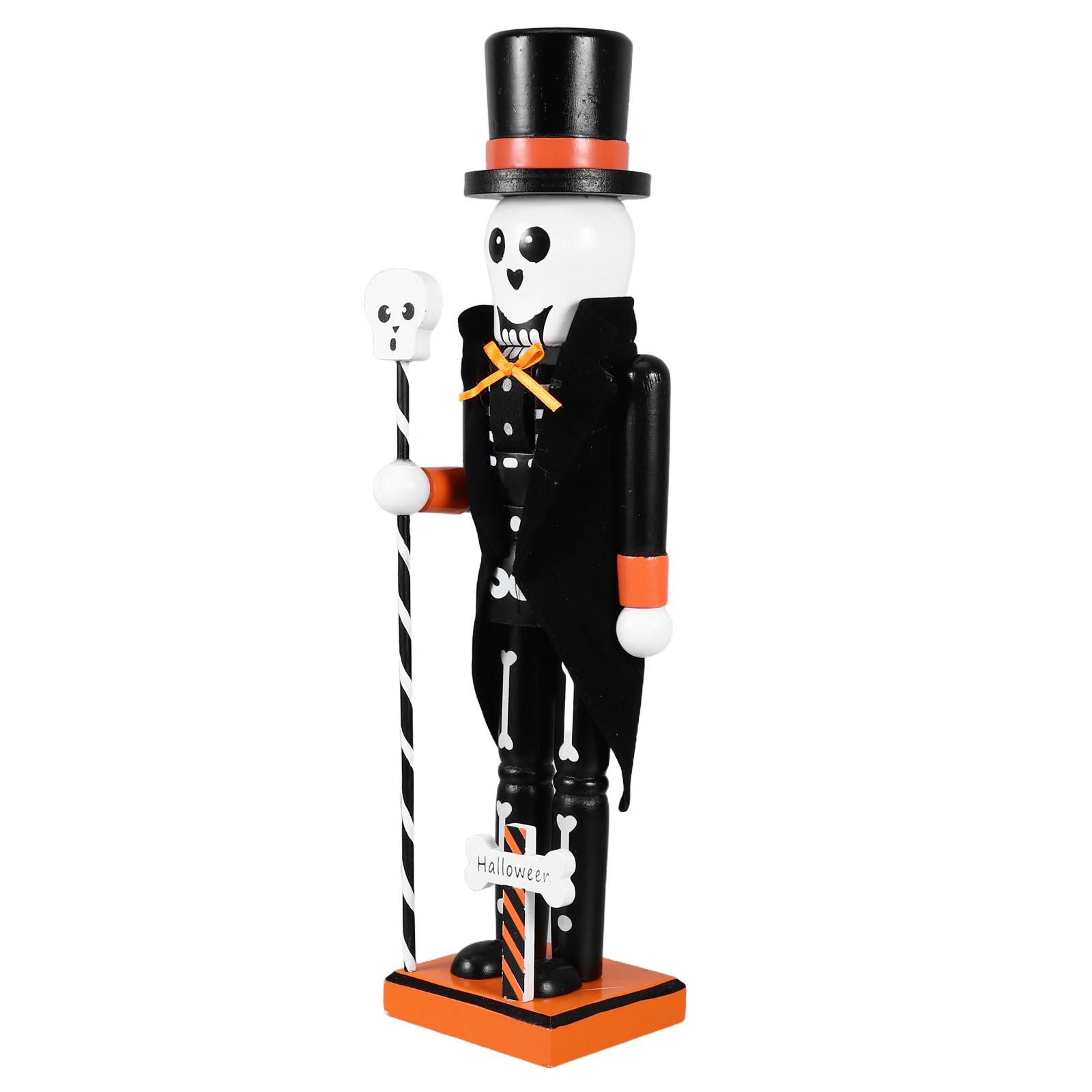 

Halloween Nutcracker Soldier Decoration Wood Hand-Painted Unique Home Party Indoor Table Ornament Creative Holiday Decorative