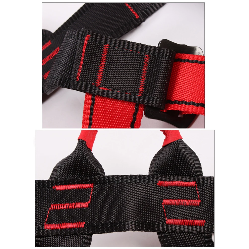 

Climbing Safety Belt Harness Mountaineering Expansion Downhill Seat Black High Load Adjustable Comfortable Polyester