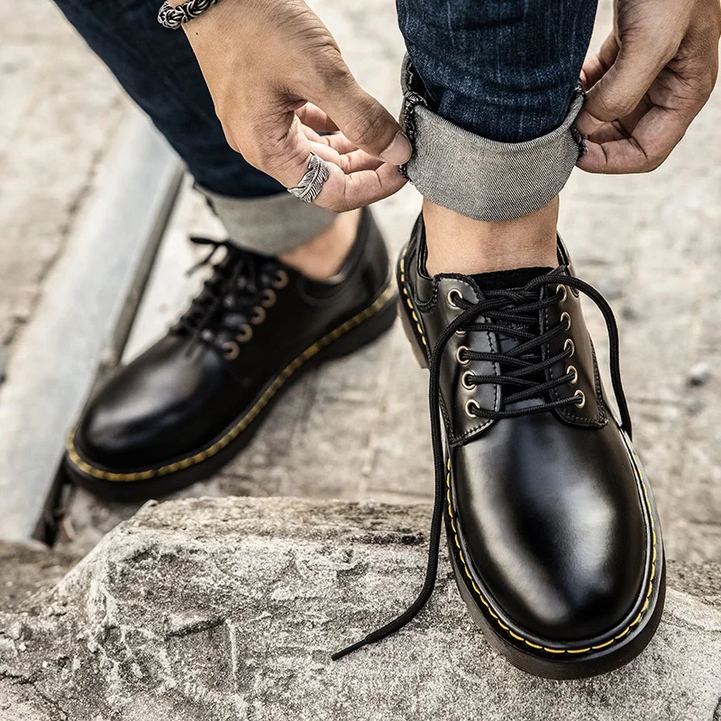 2024 Mens large toe work shoes wear-resistant breathable uppers exquisite stitching thickened wear-resistant soles original boot image 4