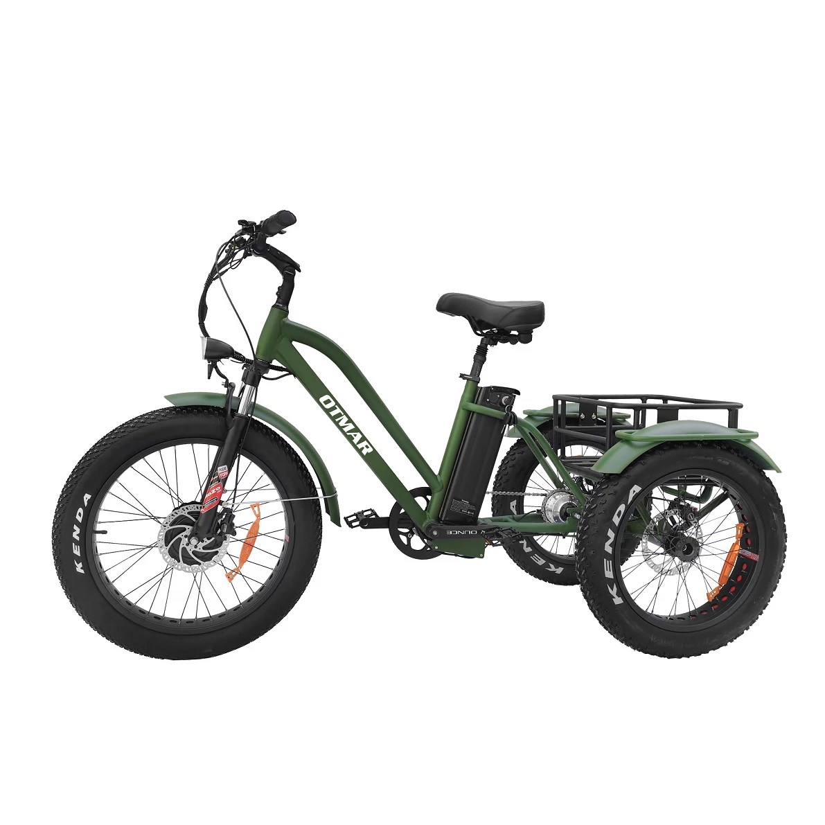 2024 New Arrival 24inch 3 Wheel Ebike Electric Cargo Trike F at Tire Front Motor Electric Tricycles For Adult