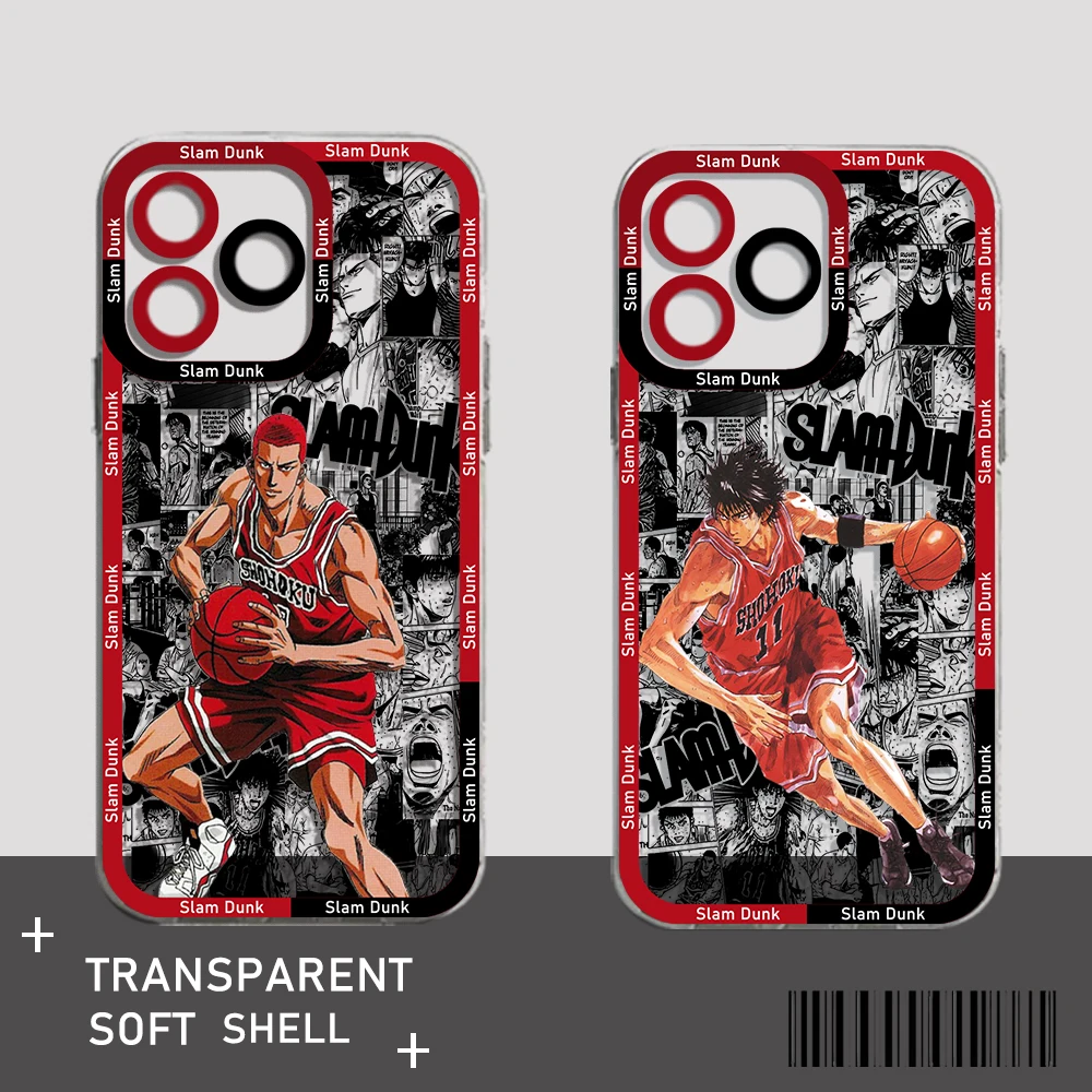 Anime Slam Dunk Custodia Trasparente Per Samsung A73 A72 A71 A55 A52 A51 A50 A42 A35 A33 A32 A31 A30 A24 A23 A22 A13 A12 A05 5G Copertura