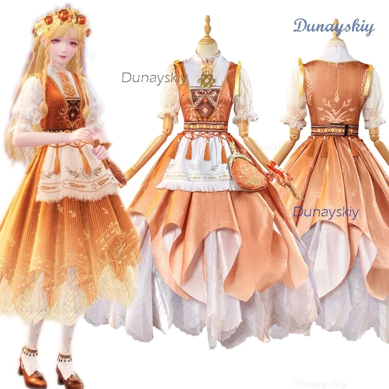 Infinity Nikki Anime Cosplay Hometown Breeze Outfit Costume Wig Lolita Clothes Blue Dress Set Women Kawaii Girls Gown Halloween