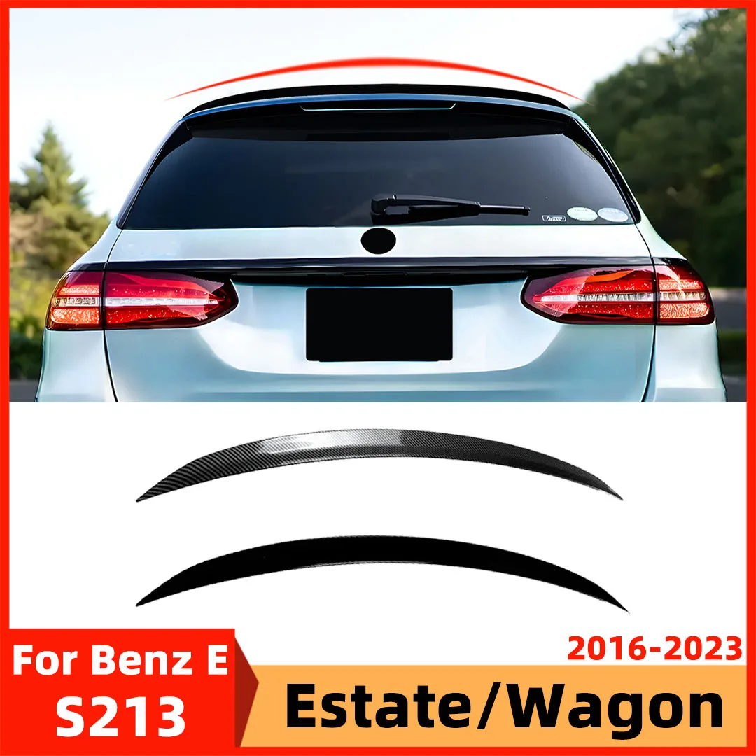 Rear Air Dam Deflector Trunk Spoiler Wing For Mercedes Benz E class S213 Estate Wagon 2016-2023 AM Style Boot Lip Tuning
