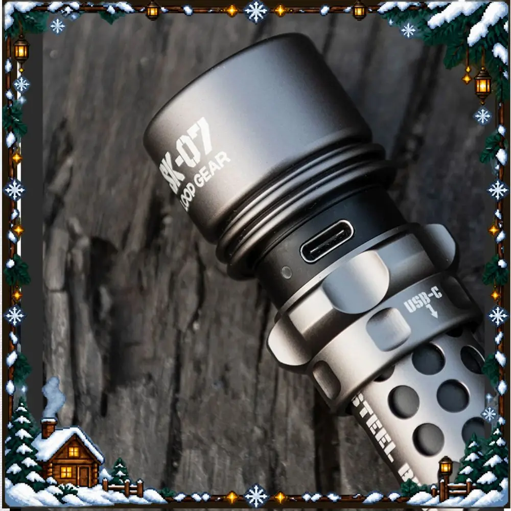 LOOP GEAR SK07 Tactical Flashlight Retro Hardcore Long Range Full Pole Ear Battery 3000mAh 350 Lumens Mechanical Lock Flashlight