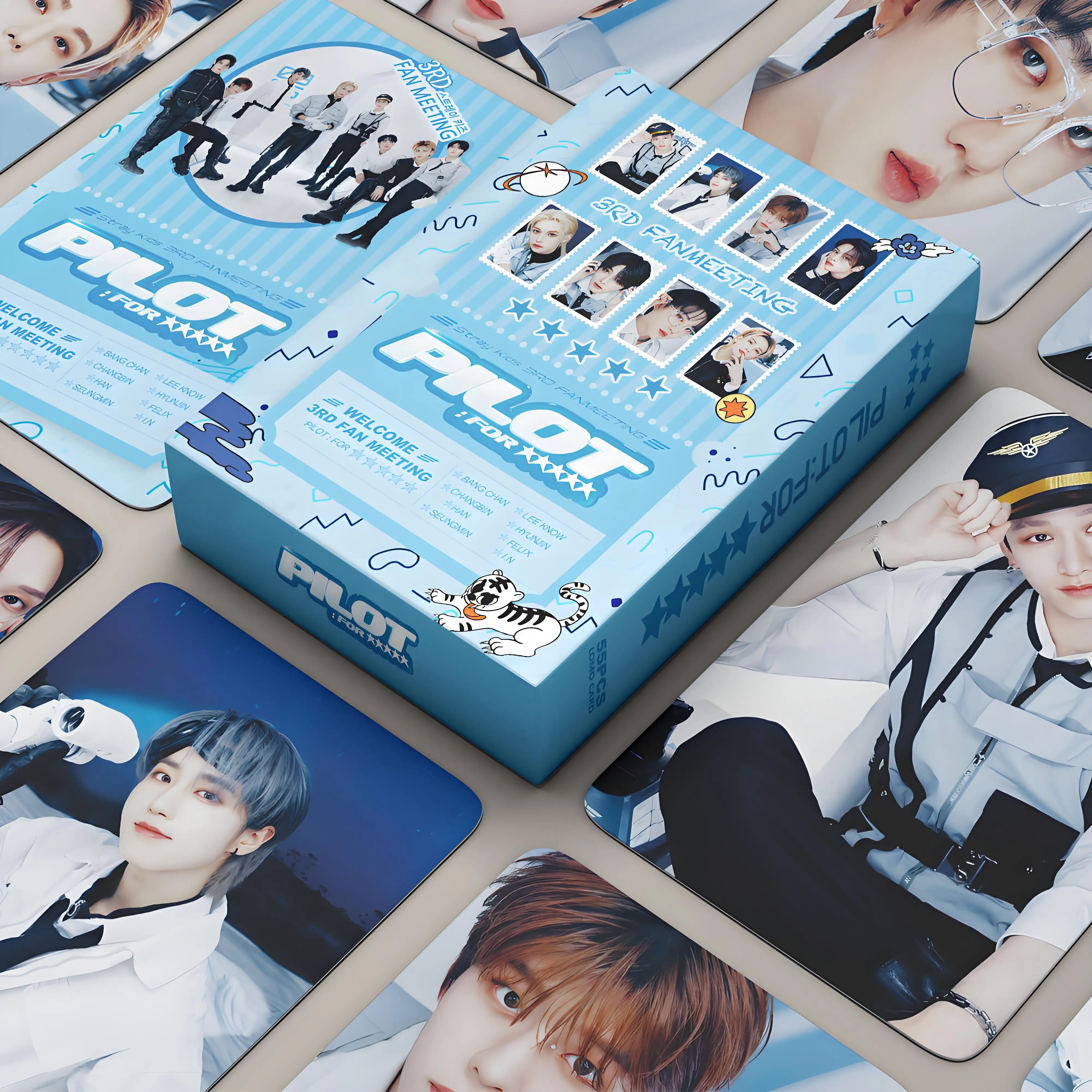 55 Uds Kpop sesión fotográfica Rock Star álbum de cinco estrellas Hyunjin Felix Bangchan Lomo tarjetas foto impresión tarjetas conjunto colección de Fans