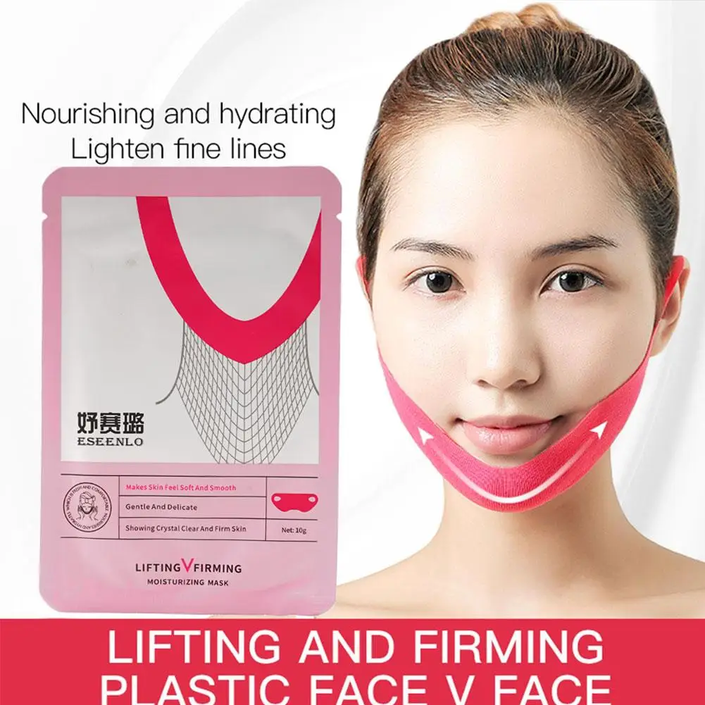 Mascarilla reafirmante en forma de V para levantamiento de barbilla y mejilla, vendaje adelgazante Facial, mascarilla moldeadora antiarrugas hidratante de belleza