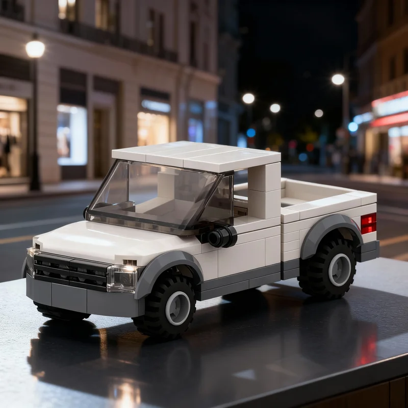 

125pcs MOC Pickup With Chassis Detail City Model Building Blocks Toy Gift Creative Display Collectible Desk Premium Adult Kids