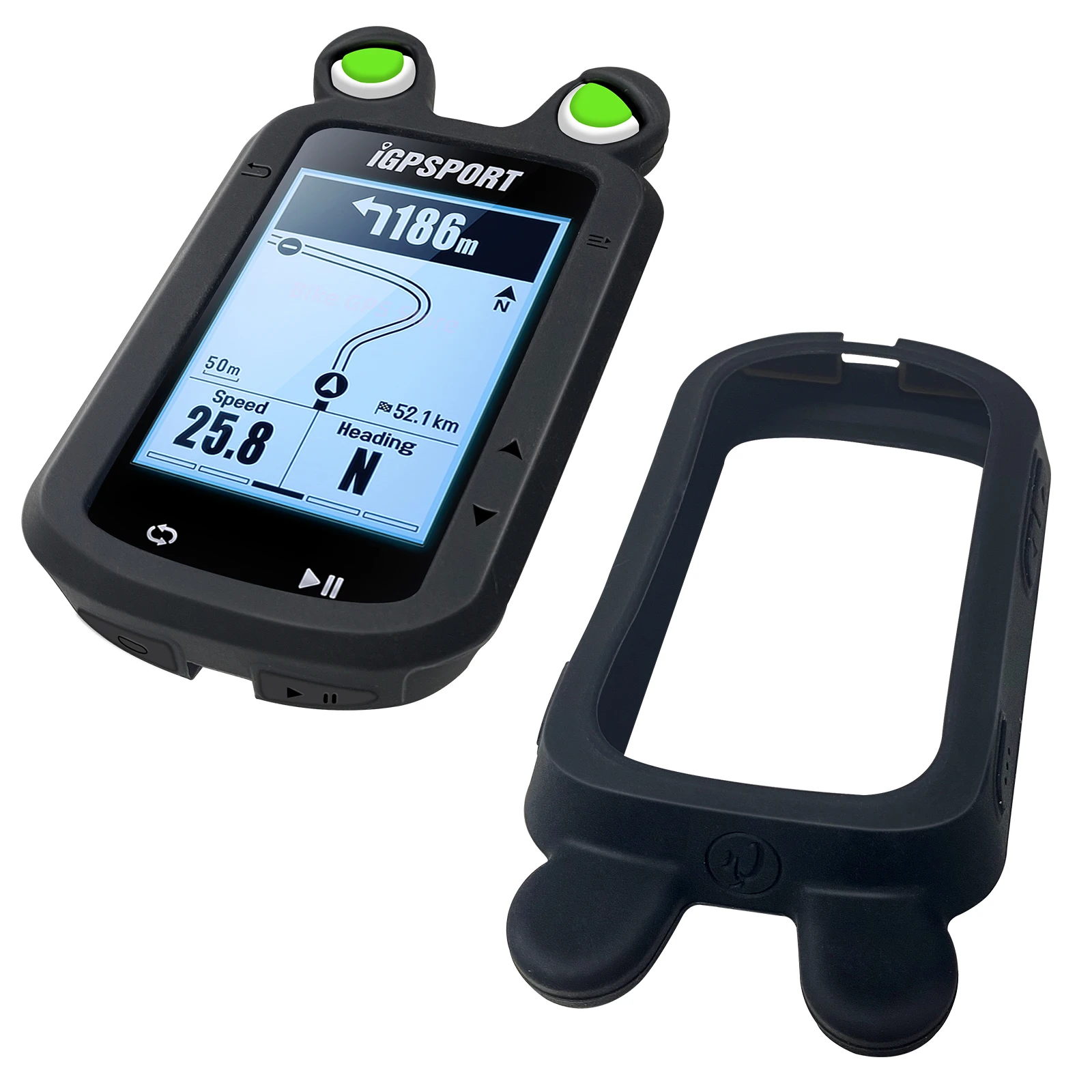 IGPSPORT BSC200 BSC300 Frog's Eye Case GPS Bike Computer Silicone Cover Rubber Odometer Protective Case and HD Film