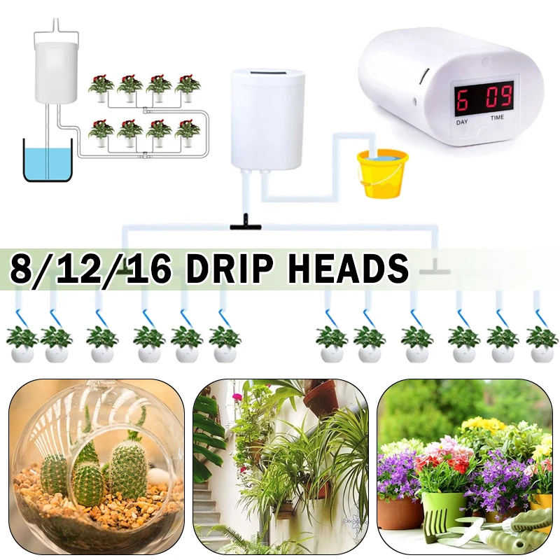 8/12/16 Köpfe automatische Pflanzen blume Sprinkler Tropf bewässerungs pumpe Bewässerungs gerät