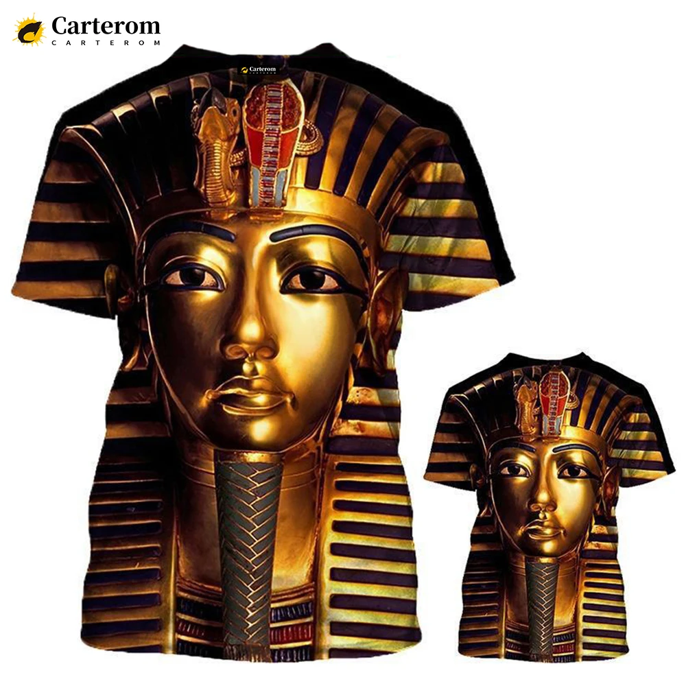 Ancient Egyptian Horus 3D Print T-shirt God Eye of Egypt Pharaoh Anubis Graphics T Shirt Men Fashion Casual Streetwear Tops Tees