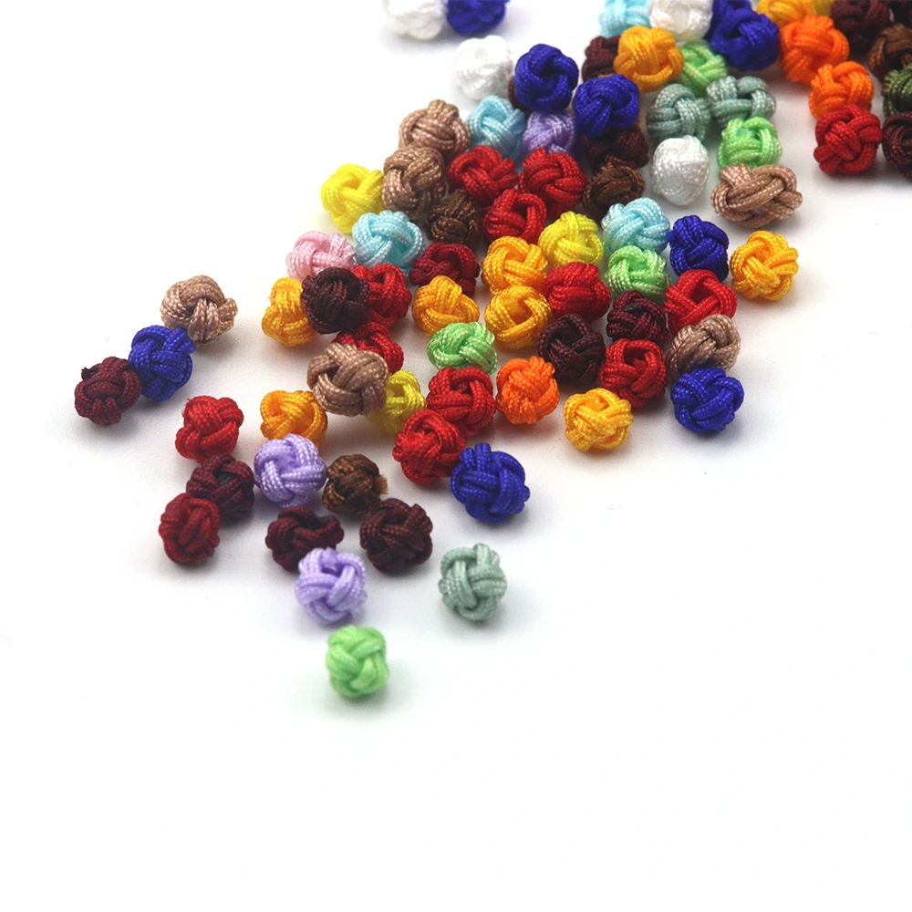 6/8 مللي متر 26 قطعة/الوحدة الصينية عقدة الأناناس مشبك سوار قلادة المنسوجة خزر عازل DIY مجوهرات اكسسوارات