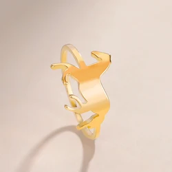 COOLTIME Running Horse Rings for Women Stainless Steel Horse Animal Lover Finger Ring Fashion Jewelry Birthday Gift Wholesale