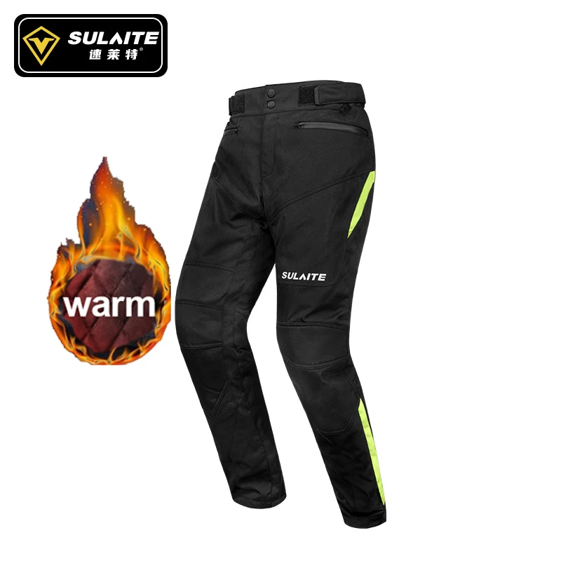 

SULAITE Motorcycle Rider Long Pants Men Motocross Winter Breathable Anti Fall Pants Motorcycle Equipment With CE Protective Gear