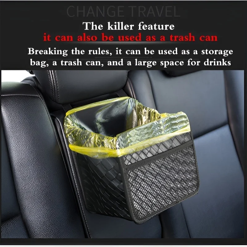 Car Trash Can with Strap Practical and