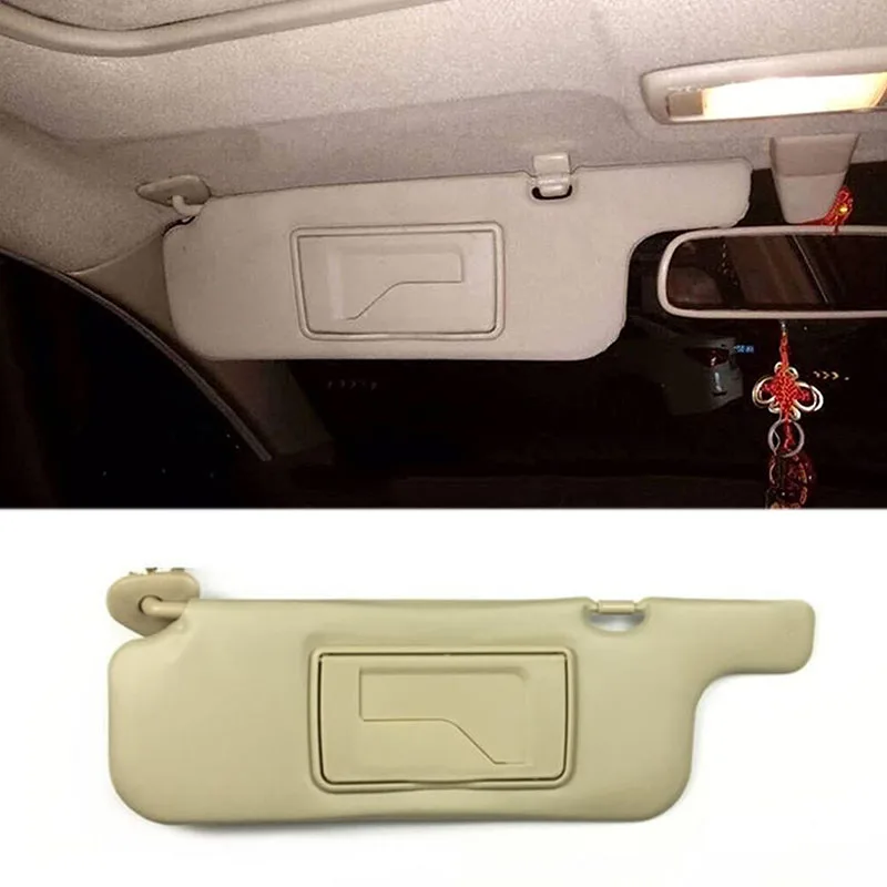 Car Left Inner Sunvisor Sun Shade Front Windscreen Sun Visor Sunshield with Mirror Kit for