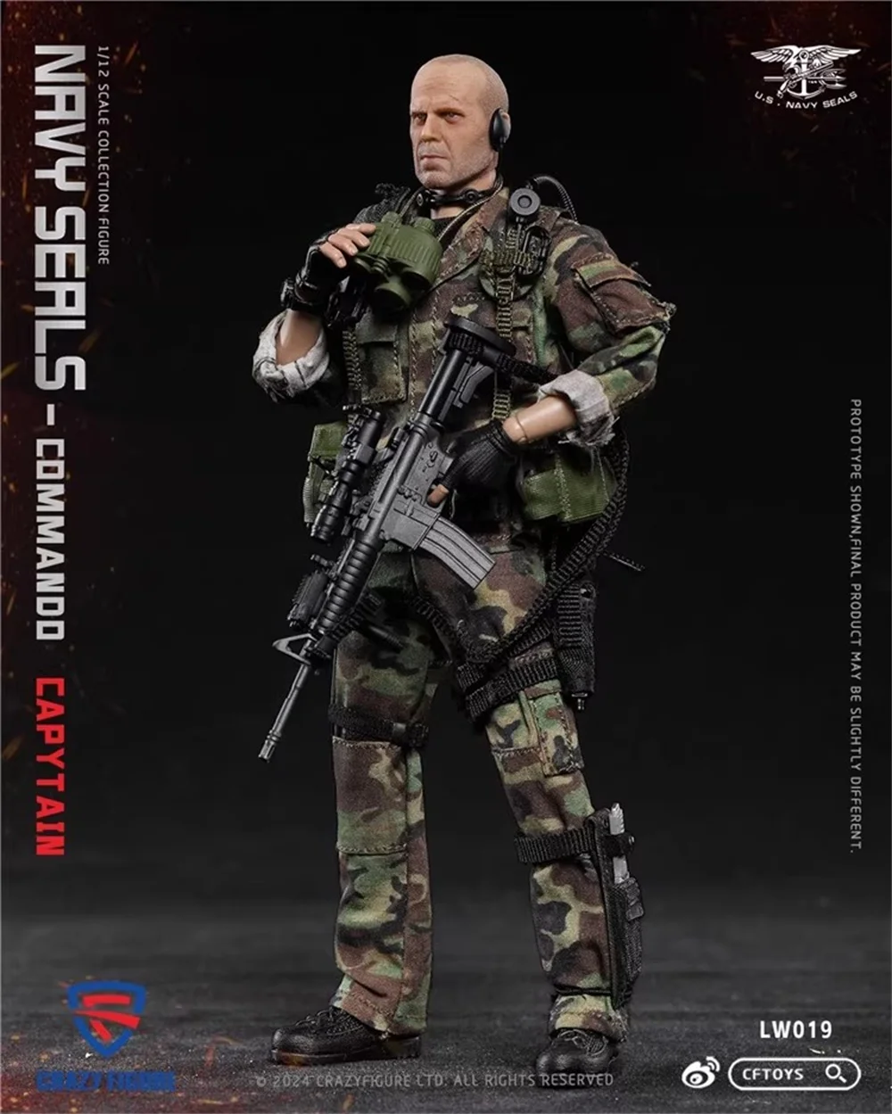 CFTOYS Crazy Figure LW019 US. Special Mission Soldier Captain Jason Komplettset bewegliche Actionfigur ca. 6" Geschenk für Fans 1/12