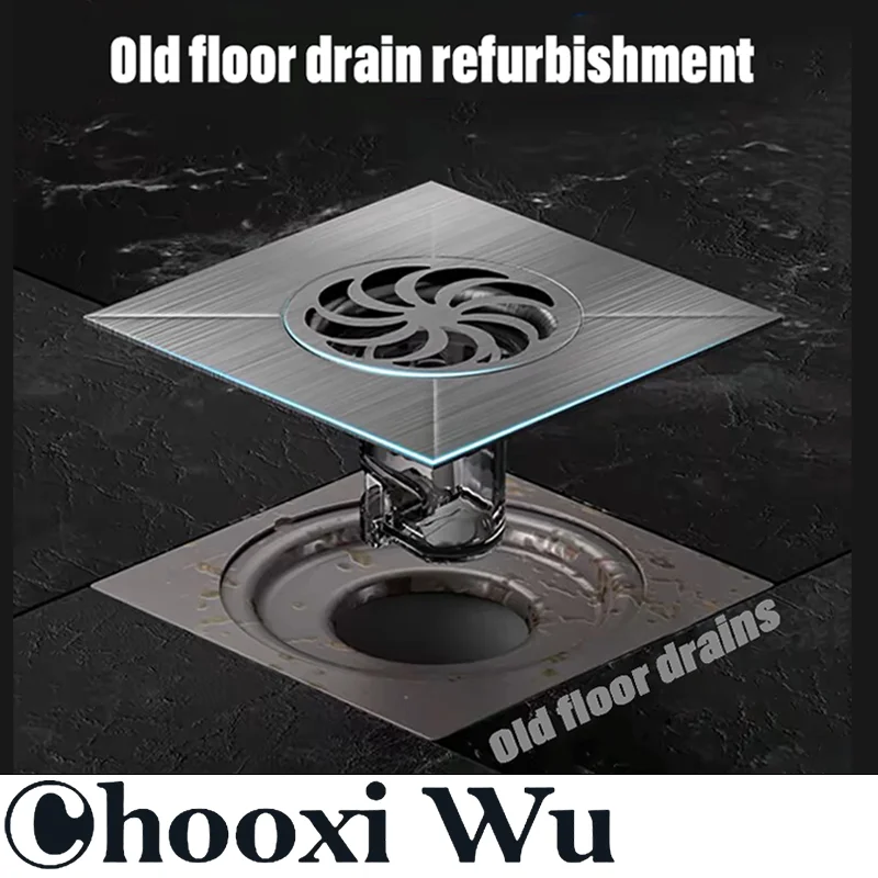 CHOOXIWU-round stainless steel kitchen and bathroom universal floor drain, insect-proof and odor-proof, not afraid of overflow