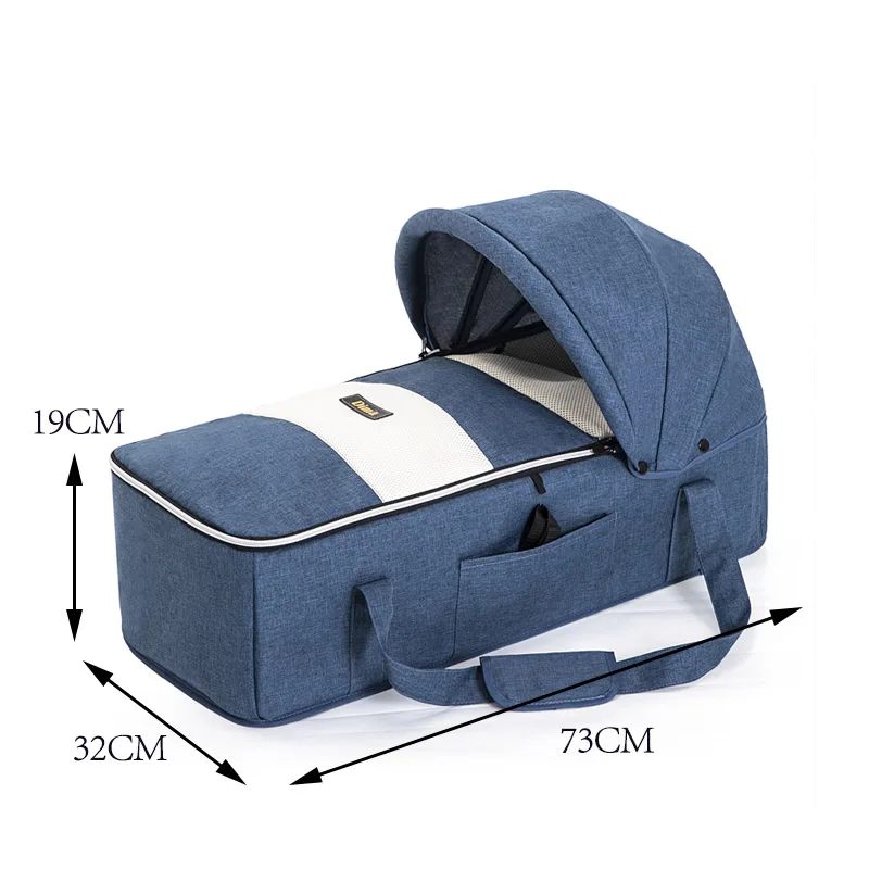 Baby Carrying Basket Portable Crib Bassinet Sleeping Basket Car Mounted Reclining Hand-Held Basket Baby Crib Bed Mummy Bag