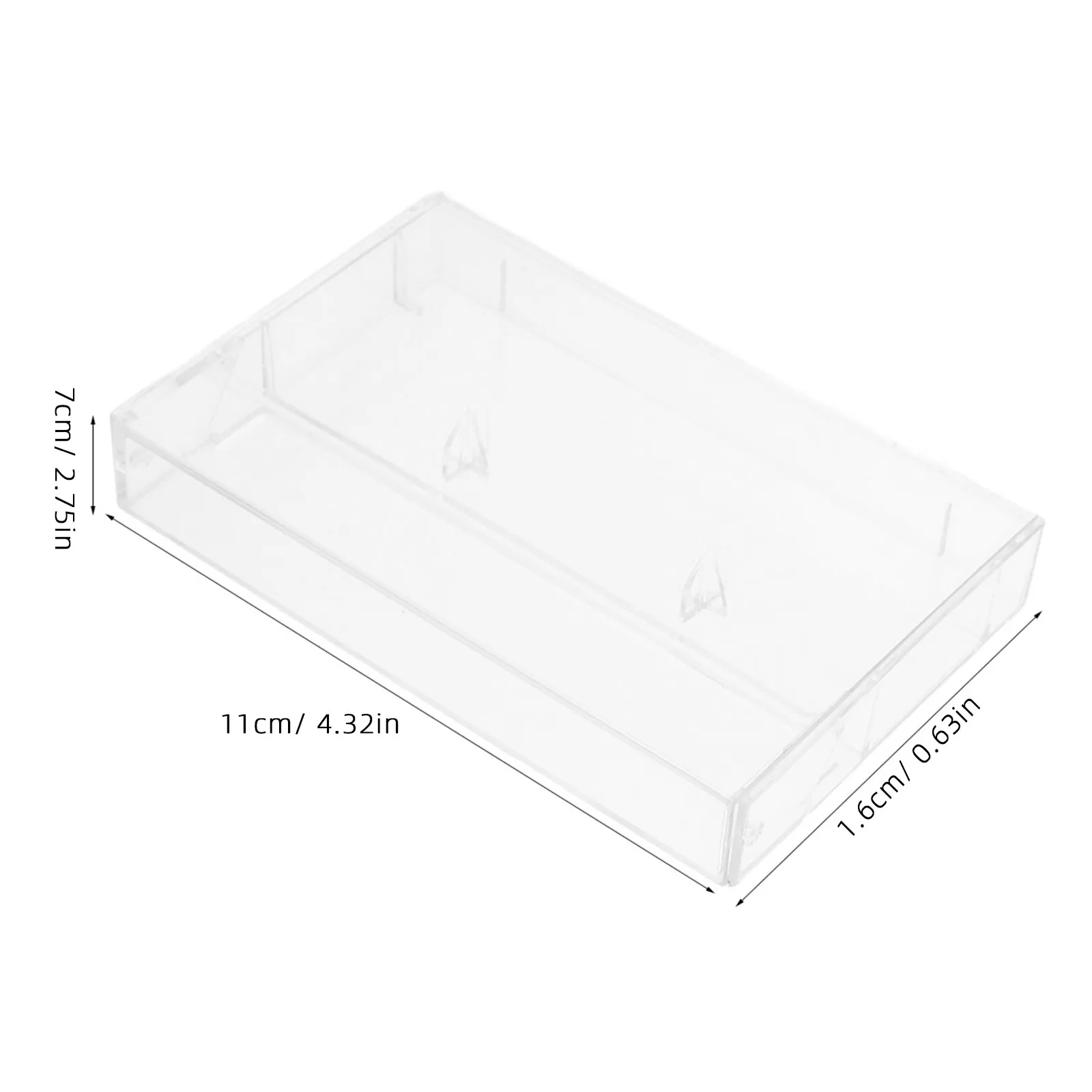 3 Pcs Clear Cassette Box Audio Cassette Tape Storage Cases Empty Organizer Transparent Holder Plastic Case Cassette Display