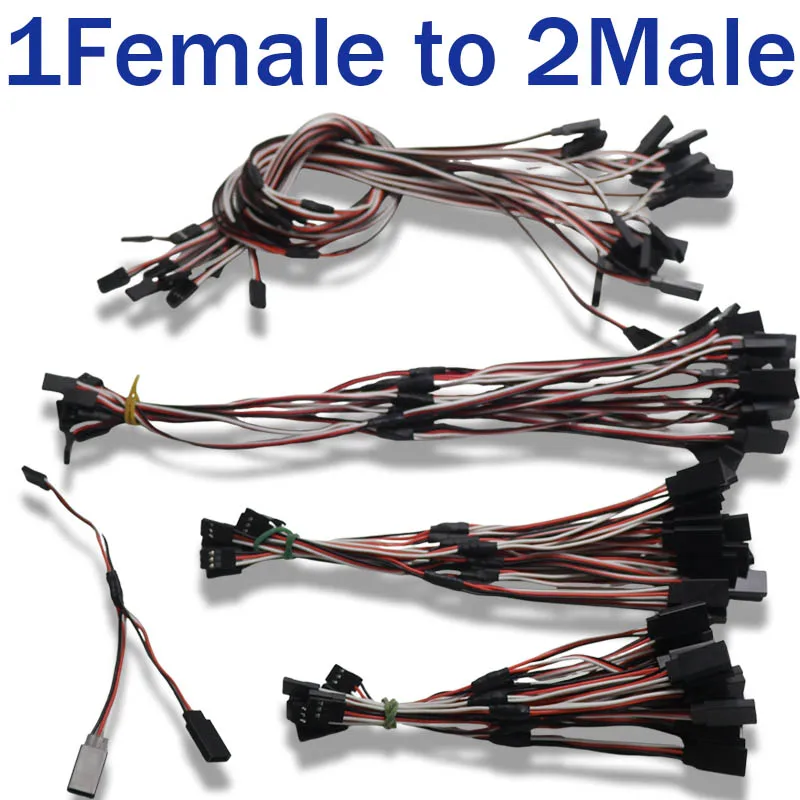 1/5/10 Stück Servo 1-in-2 Verlängerungs-Y-Kabel für RC-Modell R Mervo Kabel mit Futaba-Stecker für RC-Batterie, Drohne, Auto, Boot, Flugzeug