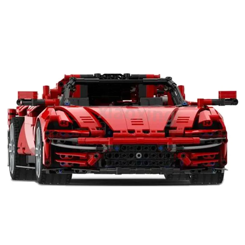 جديد MOC-108295 سيارة رياضية كلاسيكية حمراء 1370 قطعة متوافقة مع 42125 كتلة سيارة رياضية هدايا عيد ميلاد الكبار والأطفال