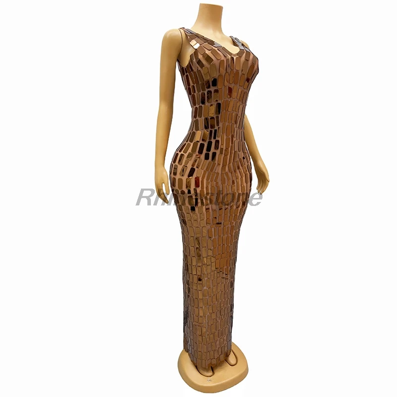 2024 New Slim-fit Temperament Sequin Evening Dress Birthday Party Annual Banquet Bar Nightclub Costume