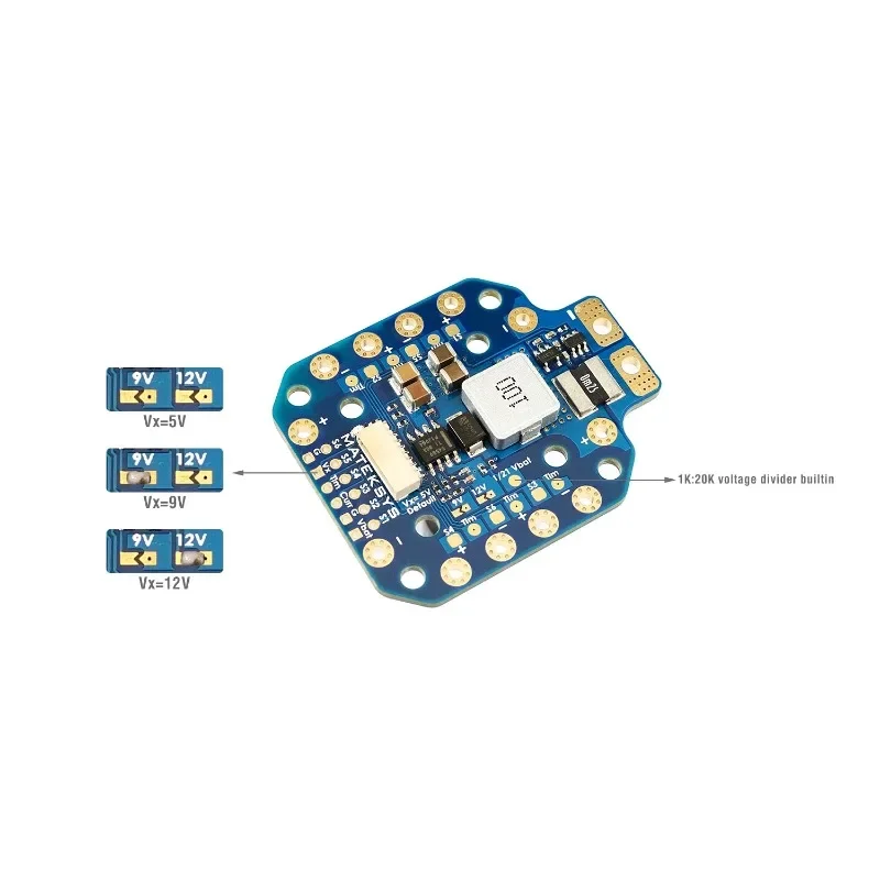 MATEK Mateksys PDB-HEX 12S 6~60V 2~12S LiPo Current Senor 264A 3.3V ADC for RC Drone FPV