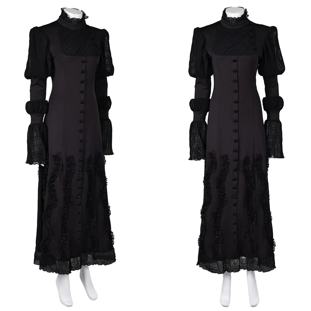 Witch Elphaba Cosplay Fantasy Hat Eyeglasses Clothing 2024 Movie Wiked Costume Disguise Adult Women Roleplay Fantasia Outfits