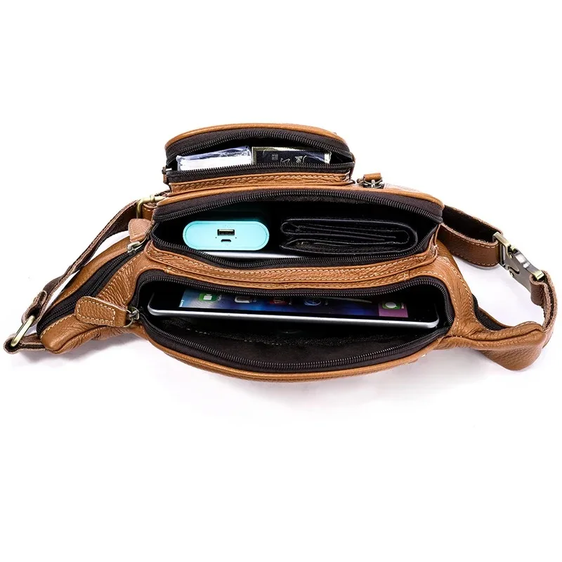 รูปแบบจระเข้หรูหรา Travel เอว Pack Fanny Pack เข็มขัดหนังผู้ชายเอวกระเป๋ากระเป๋าโทรศัพท์คุณภาพสูงกระเป๋า Messenger