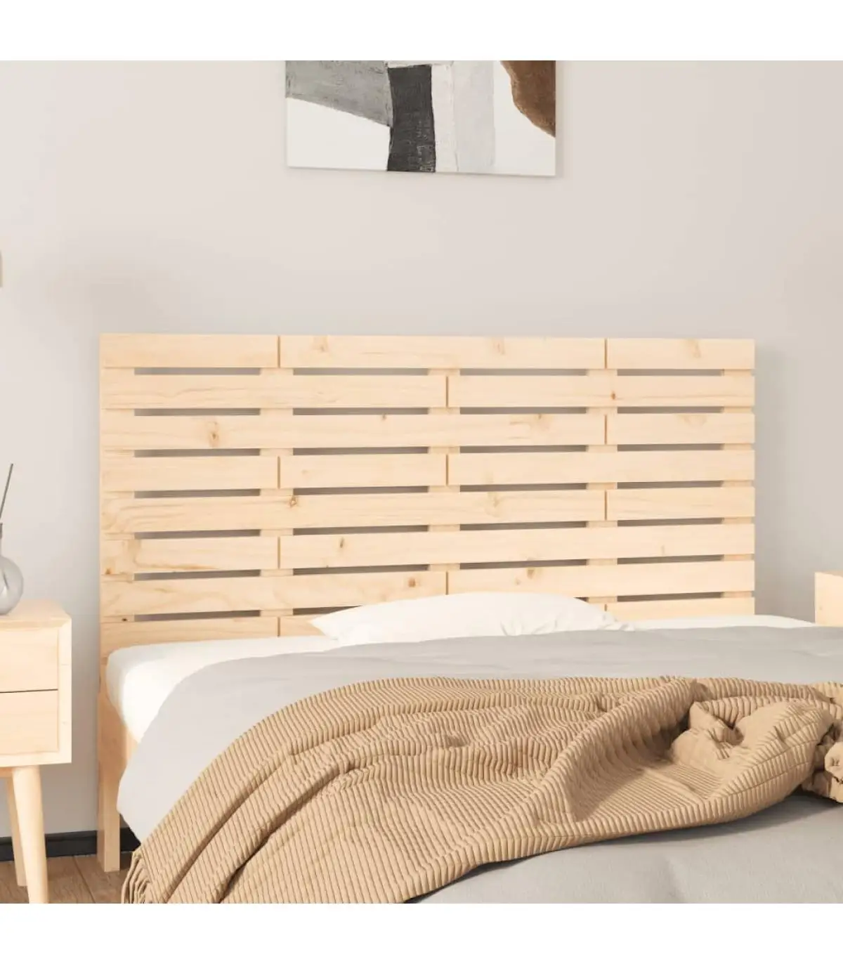 Headboards and Feet Bed Headboard Wall Solid Wood Pine 146x3x63 cm