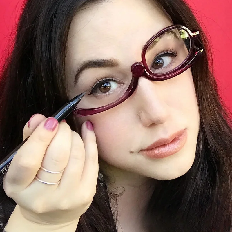 Makeup Presbyopia Glasses Single 180 Degree Rotating Makeup Glasses Multi Functional Full Frame Fashion Presbyopia Glasses