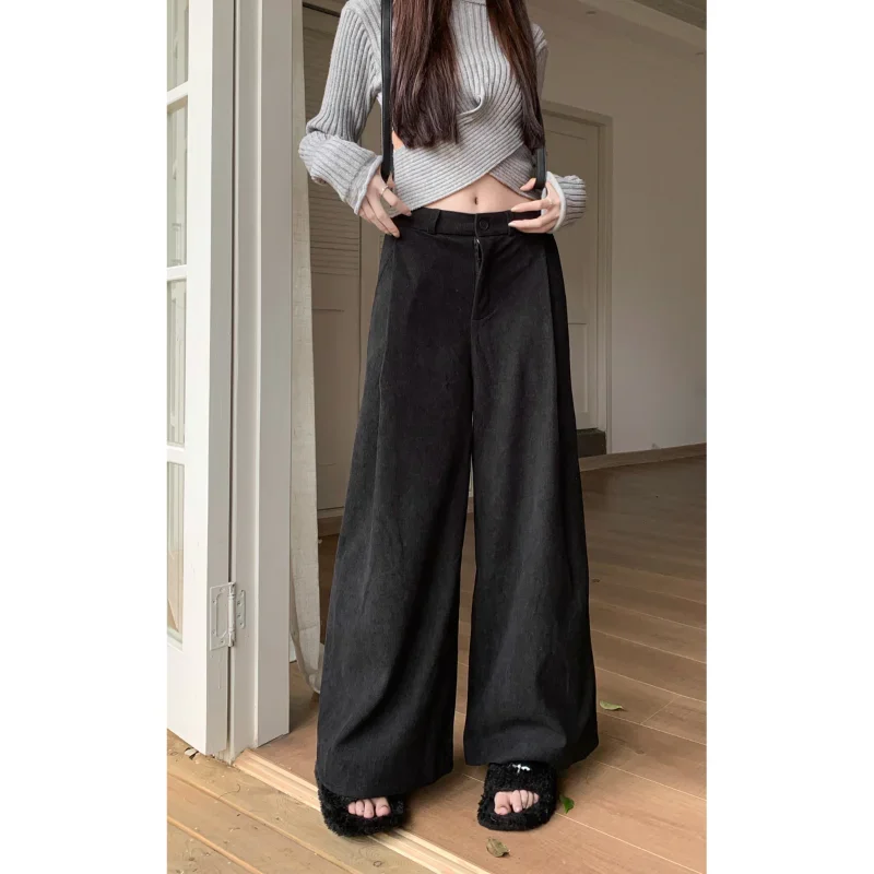 

Fashion High Waist Slimming Wide Leg Versatile Long Pants Casual Loose Women's Trousers Spring Autumn