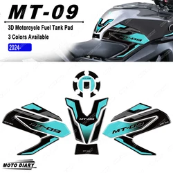 3D Tank Pad Stickers Motorcycle Fuel Tank Protection Decals Waterproof For Mt09 MT-09 MT 09 2024