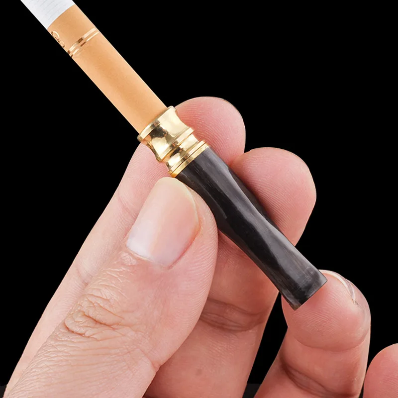 حامل سجائر صغير محمول ميكروفيلتر ، قرون الياك الطبيعية ، أنابيب تبغ صحية قابلة لإعادة الاستخدام ، هدايا للرجال ، 6 way, 8 way #3