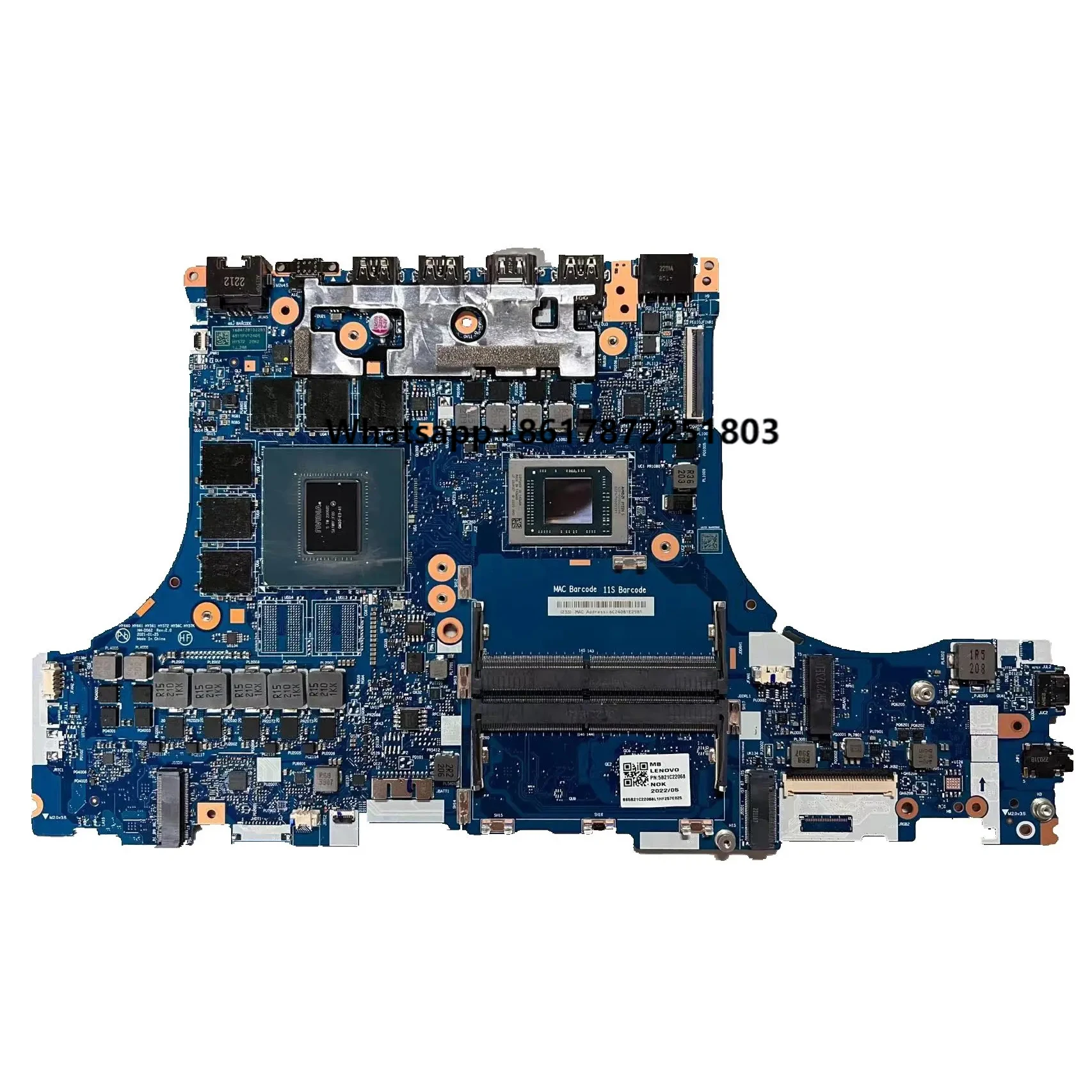 For Lenovo Legion 5-15ACH6H Laptop Motherboard NM-D562 5B21C22068 R5-5600H R7-5800H RTX3060 6G RTX3070 8G 5B21C22563