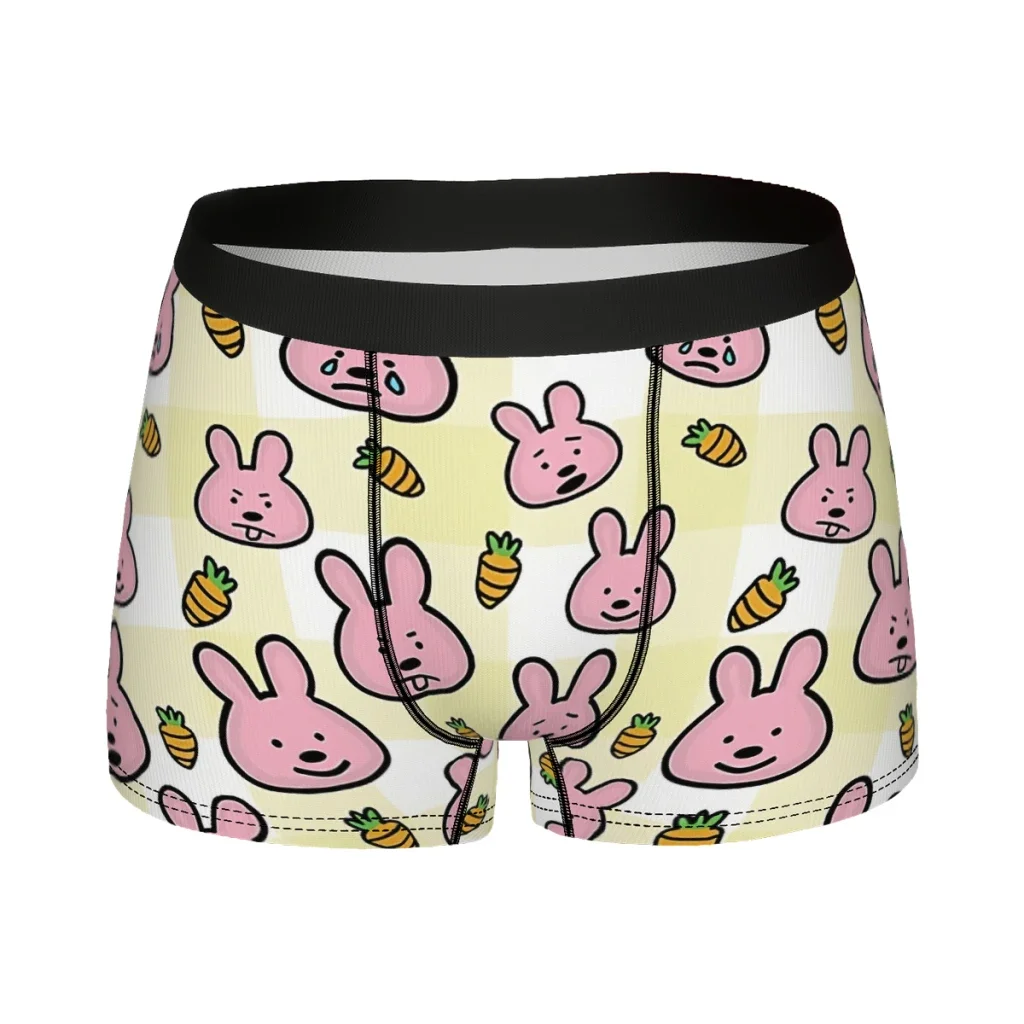 Moody Rabbit Underpants Breathbale Panties Male Underwear Print Shorts Boxer Briefs